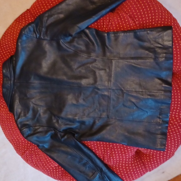 Ricardo - Black Soft Lamb Skin Leather Jacket. Blazer Style. Pockets W-S/M - Picture 9 of 11